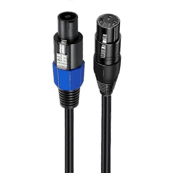 Speakon - XLR -kaapeli Speakon-pistoke uros - XLR 3-nastainen naaras kaiuttimen jatkokaapeli mikrofonijohto kierrelukolla