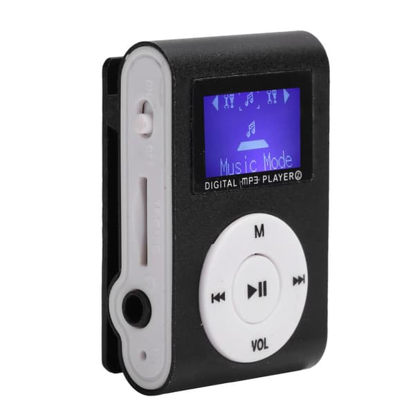 Mini Portable MP3 Music Player with LCD Screen and Memory Card Support (Black)