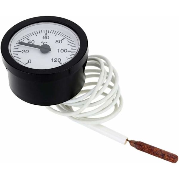 6 cm utendørs grillrøykertermometer i rustfritt stål, grillrøykertermometer, reservedeler til grillmatlaging