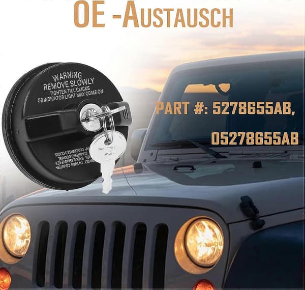 Låsbar Tanklock - Kompatibel med Chrysler, Dodge, Jeep