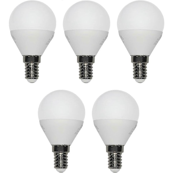Förpackning med 5 Energibesparande E14 LED-lampor - 5 x 3 W - 250 lm - Varm 3000 K