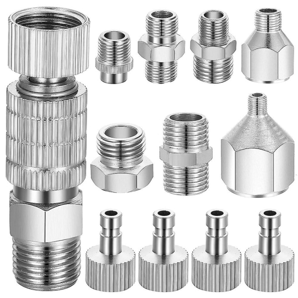Airbrush-adapterset, snabbkopplingsadapterset för airbrush, nylonflätad slang, för kompressor och luft