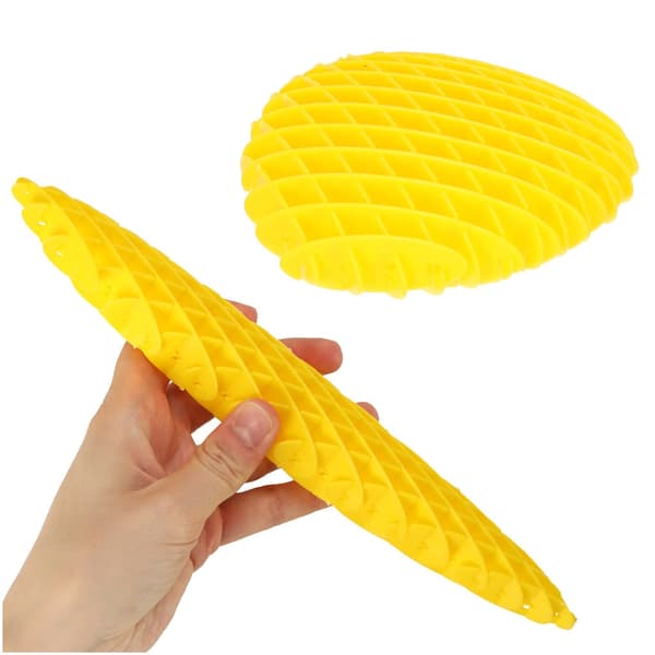 Fidget Worm aistilelu stressilelu keltainen 10 cm, 3+