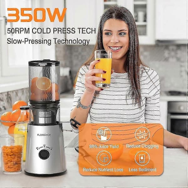 2025 Seneste Model Cold Press Juicer Slow Masticating Juicer Maskiner med 5Z til Sund Juice