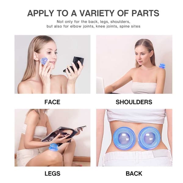 Cupping til helkropsmassage – 4-pak – Vakuumcupping derhjemme
