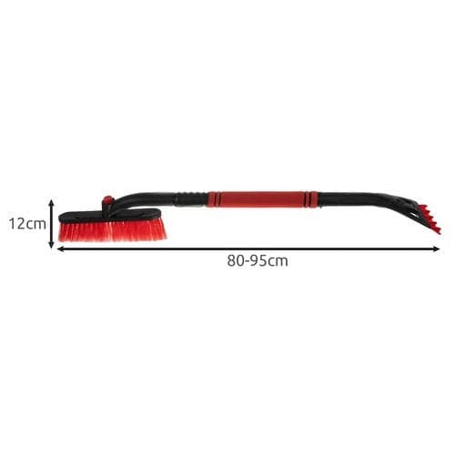 Telescopic Ice Scraper with Snow Brush 80-95 cm Rotating Brush