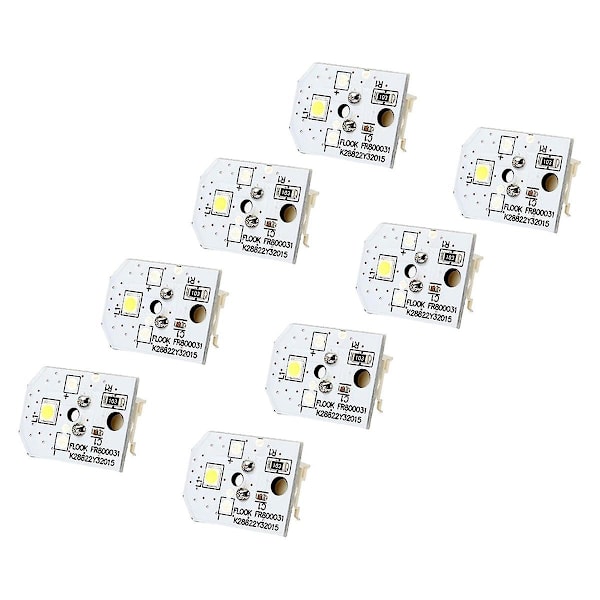 8 kpl WR55X11132 WR55X25754 Jääkaapin LED-valo Yhteensopiva Jääkaapin LED-lampun kanssa