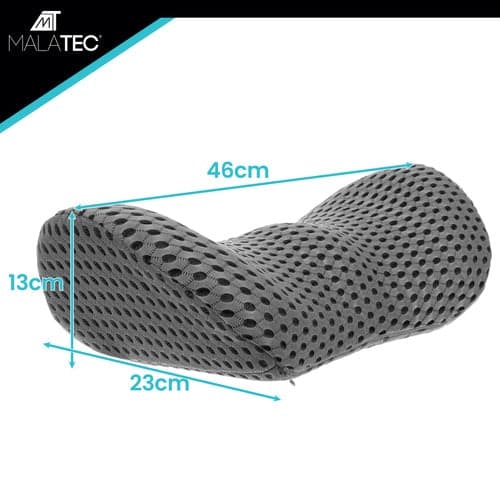 Lændepude memory foam W-form til kontorstol og bilsæde 46 cm
