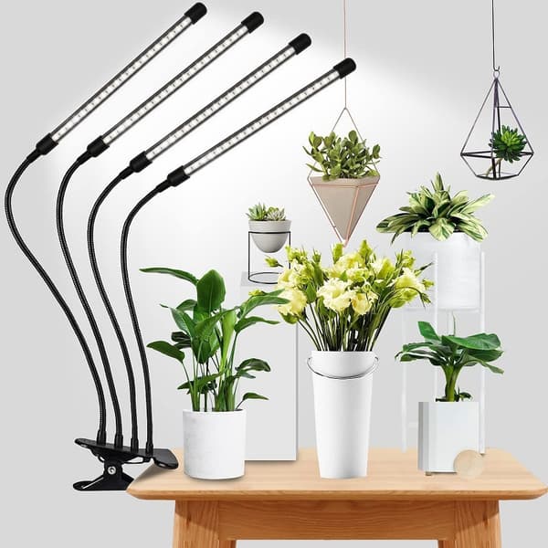 Växtlampa / växtbelysning med 4 flexibla LED-lysrör 1-pack