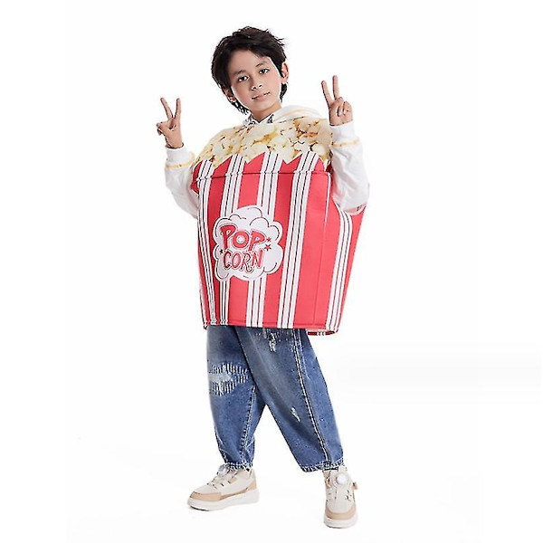 Halloween-Popcorn-asu, luova ruokapuku tytöille ja pojille cosplay-juhliin