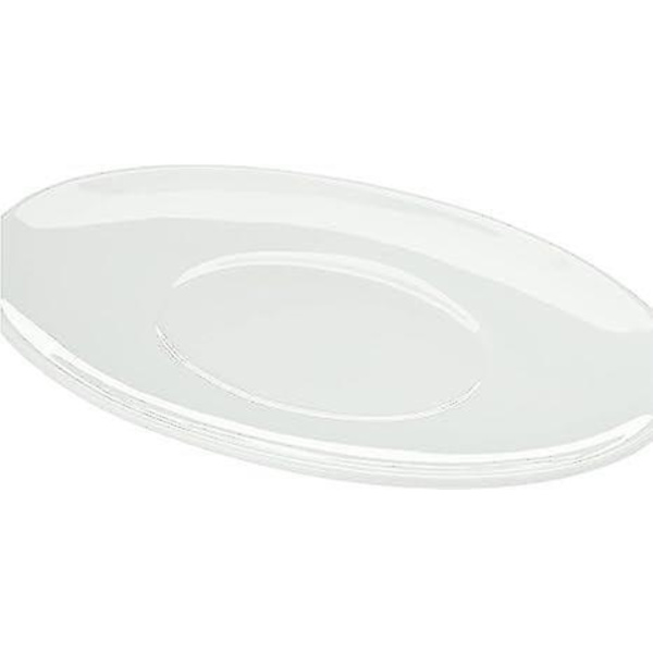 Saucer & Gravybåd Formet Krukke Keramik Hvid 550ml Ideel til Servering af Sovs