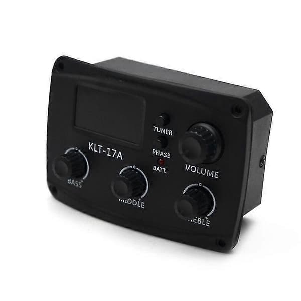 -17A Akustisk Gitarr EQ Förförstärkare, med Digital Procedding Tuner 3-bands EQ Equalizer med Tuner Gitarr