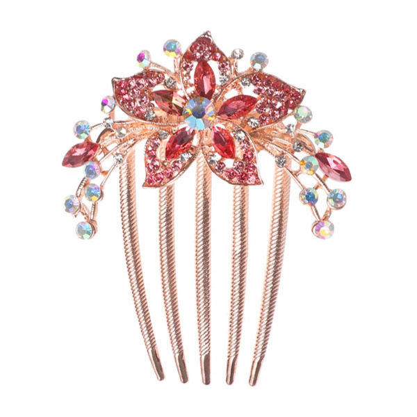 Sanku Wenhua Strass hårkam tilbehør, perfekt morsdaggave, bursdagsgave, delikat blomsterdesign