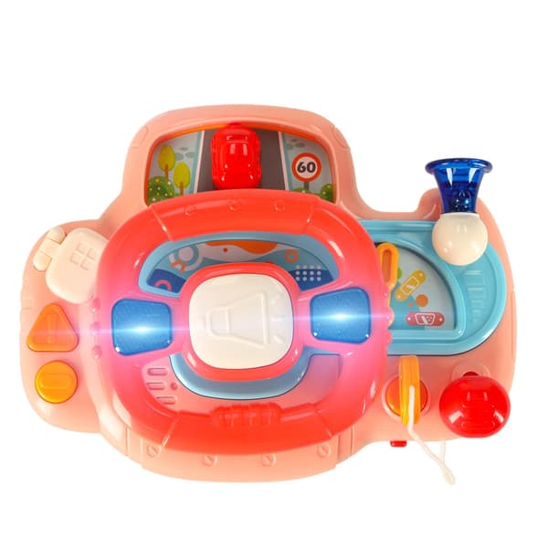 Interactive Stroller Steering Wheel for Children 18m+ with Sound/Light and Velcro