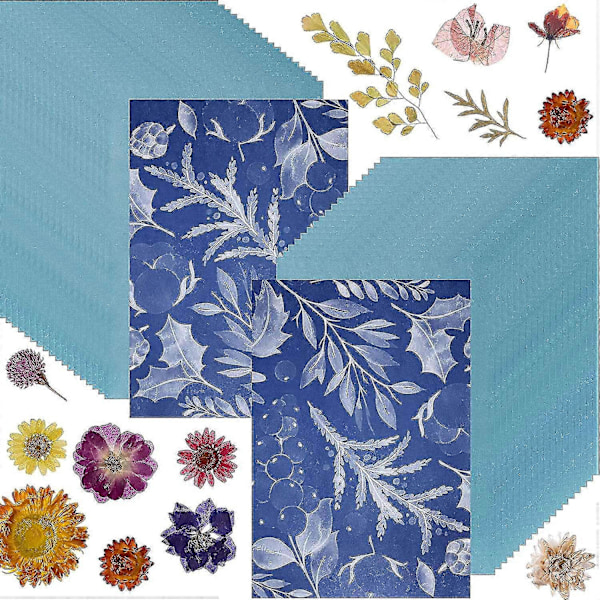 50 Ark Sunprint Papirsæt Hvidt Sensitivitetspapir DIY Trykpapir (a4/8,27 X 11,69 Tommer)-AJ