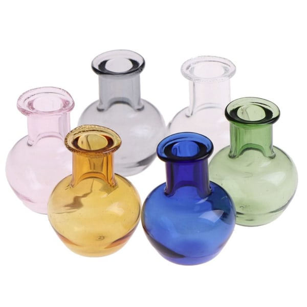 2 st Mini Glasvas Kök Dekoration BLÅ Blå