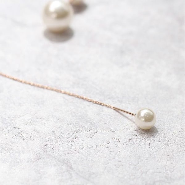 Elegant Imitations Pärlor Tofs Halsband för Kvinnor Kreativ Fjäril Vattendroppe Rund Boll Nyckelbenskedja Bröllop Choker Smycken