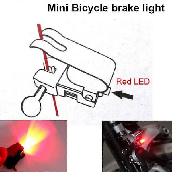 Cykeldelar Mini Broms Cykellampa Fäste Bakre Cykellampa Cykling LED-lampa Hög Ljusstyrka Vattentät LED-lampa Cykeltillbehör