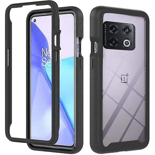 Oneplus 10 Pro 5g Full Case Hybrid Double Layer Shockproof 360 Transparent Silicone Pc + Tpu Black P