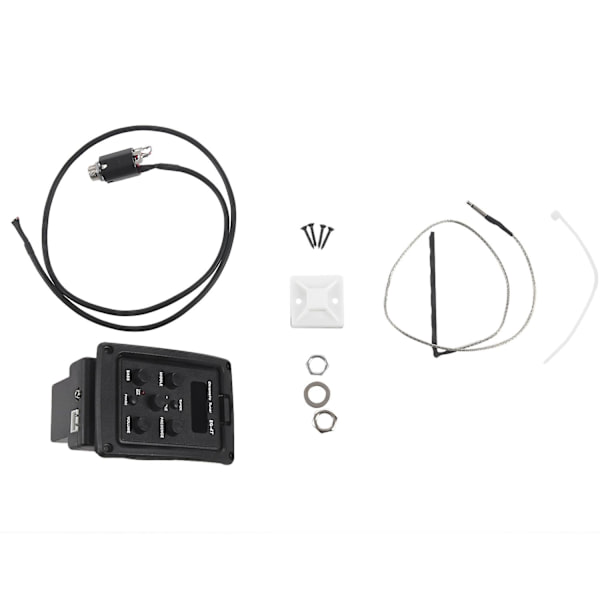 Eq-4t 4-bands pickup med förförstärkare och tuner för akustisk gitarr med LCD-tuner och volymkontroll