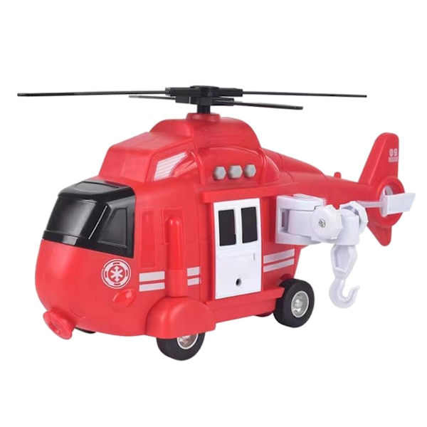 Oversize Helikopter Legetøj til Børn - Inertiel Helikoptermodel med Lys, Musik, Projektion og Simuleret Flymodel