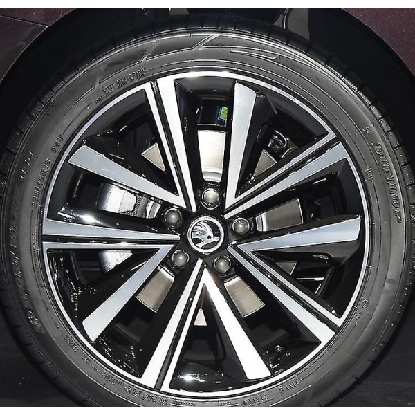 Passer til Skoda 57/56mm Skoda Xinrui Mingrui Hjulkapsel Bil Logo - Sølv Model (fire pakker)