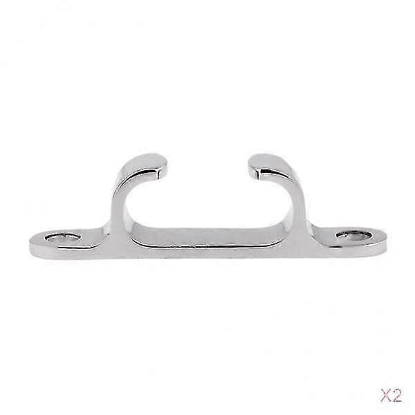 2 Stykker Rustfritt Stål Line Rett Fairlead Baugklyss Båt Pullert Seiling