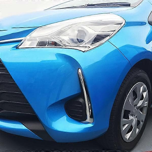 Chrome Front Tåkelys Deksel Stripe for Yaris Vitz 2017 2018 Støtfanger Tilbehør Trim Bil-Styling