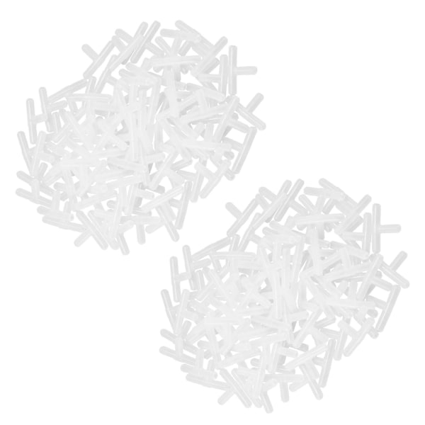 Plastik 3-vejs T-formet Akvarie Luftventiler 200 stk. Klar Hvid