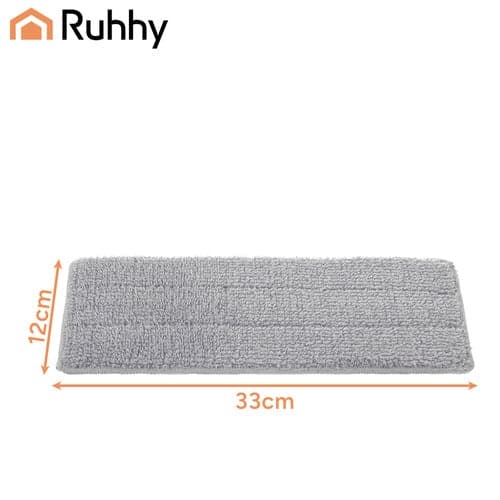 Moppedæksel 33 cm til smal fladmoppe, velcro, 5-pak grå