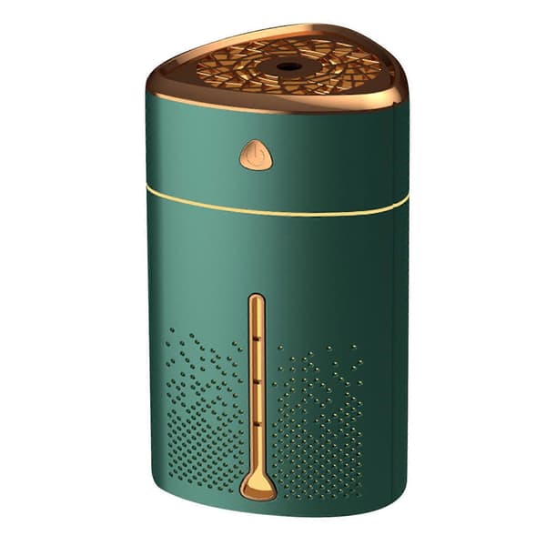 1000ML Luftfugter USB Diffuser Aromaterapi Æterisk Olie LED Natlys Tåge Renser Luftfugter Grøn