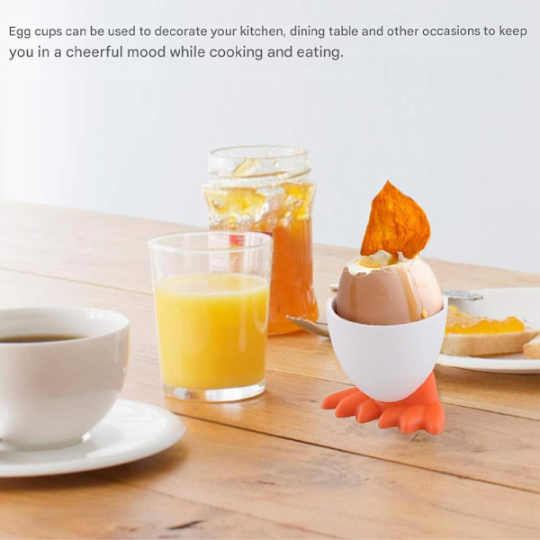 9 Egg Cups Cartoon Egg Molds Soft Boiled Egg Cups Suitable for Breakfast Brunch Soft Boiled Eggs (White)