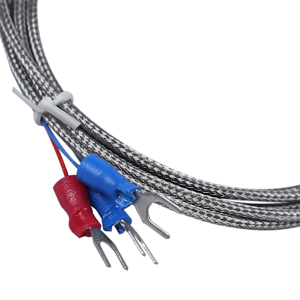 Stål Temperaturprobe Pt100 Rtd Sensor Kabel 2m 98 Mm 3 Ledninger -50 ~ 400 Celsius