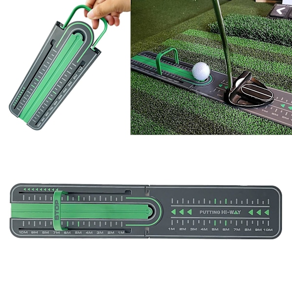 Professionell Golf Precision Distans Puttträning Vikbar Lätt att Bära Golf Putttränare Träningsutrustning för Golfälskare