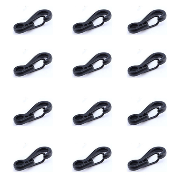 EDC Hook with Spring Clip - 12 pieces Black
