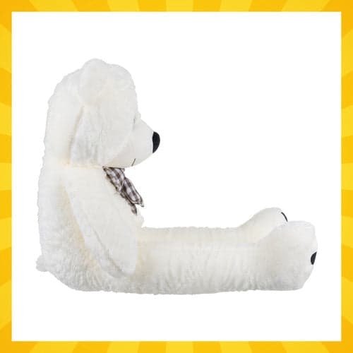 Large Teddy Bear 180 cm Ecru Plush with Bow, 0+ years