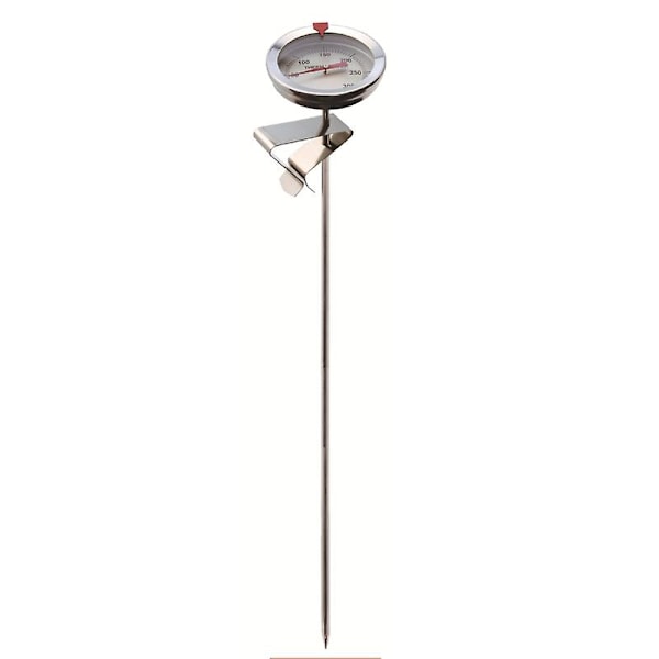 Dial Termometer i Rustfrit Stål med Stang til Kødtilberedning, Slik/Friture