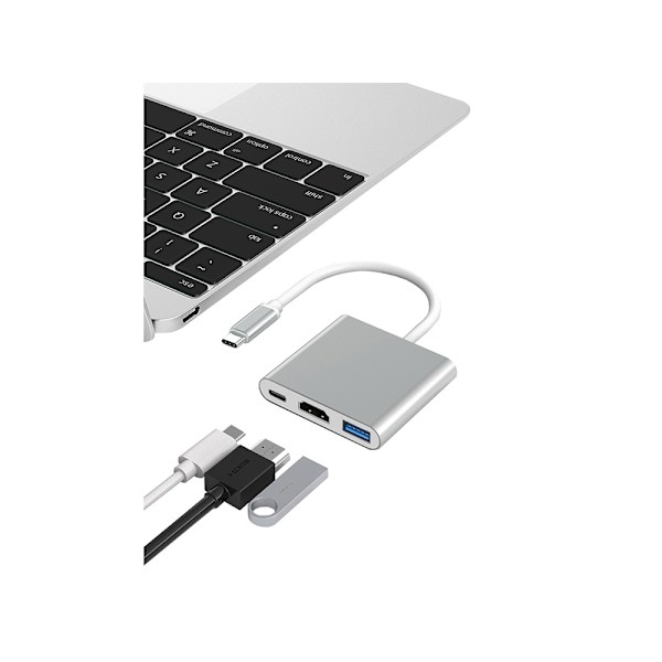 Macbook USB-C-sovitin - HDMI & USB 3.0 4K
