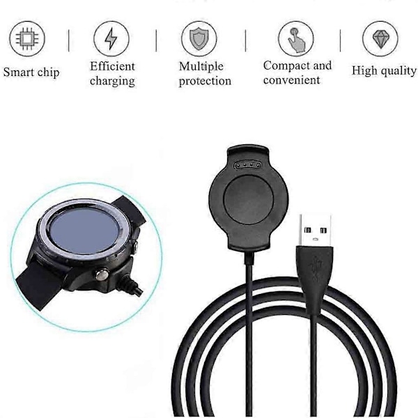 Laderdokk for Huawei Watch 2 Smartklokke med USB-kabel