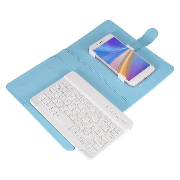 Bluetooth-tastaturcover til iOS/Android-telefoner - trådløst og bærbart