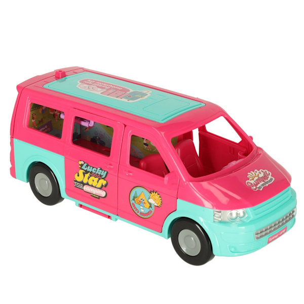Foldable Doll Camper 35 cm with Doll, Tent, Pool and Accessories