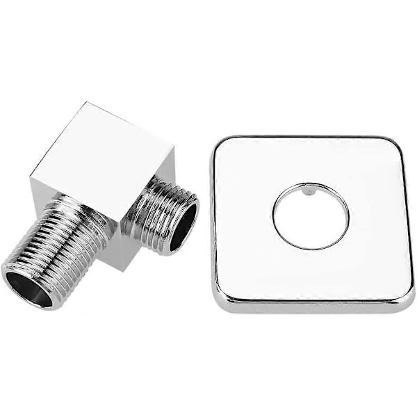 Dusjuttak Albue med Hånddusjholder Veggmontert i Baderom Skjult Kromfinish Solid Messing Firkantet Kran 0~90 Grader (2.171.69in)