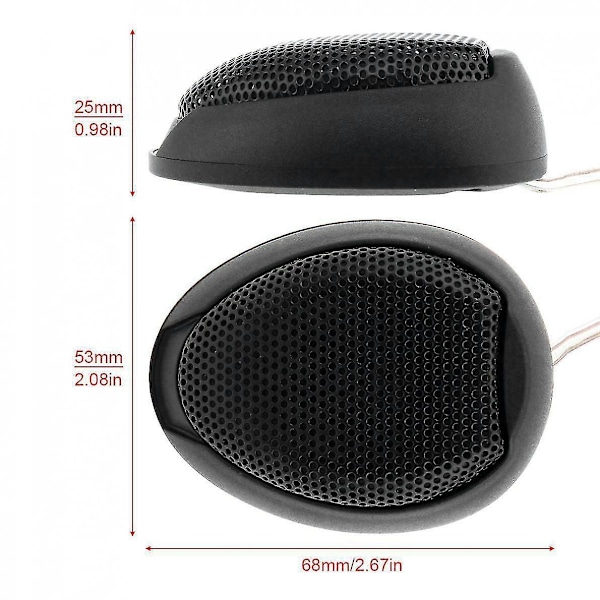 Universal bilstereohögtalare ljud 1000w dome diskanthögtalare superhögt svart