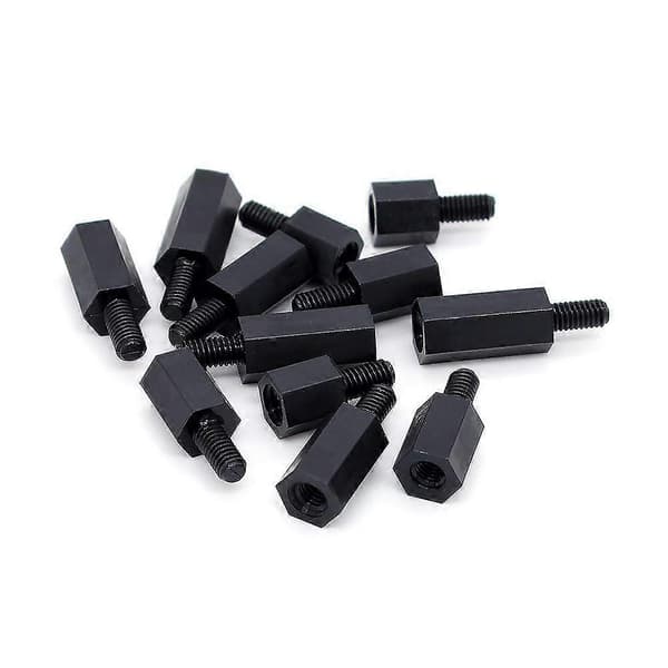 180 stk. Nylon Hex Spacer Skrue Mutter Sortimentsett Hann til Hunn (M3)