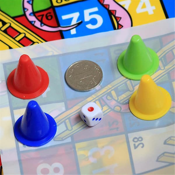 Slange og Stiger Foldbart Brætspil Sæt, Familiemoro Spil Legetøj Til Børn