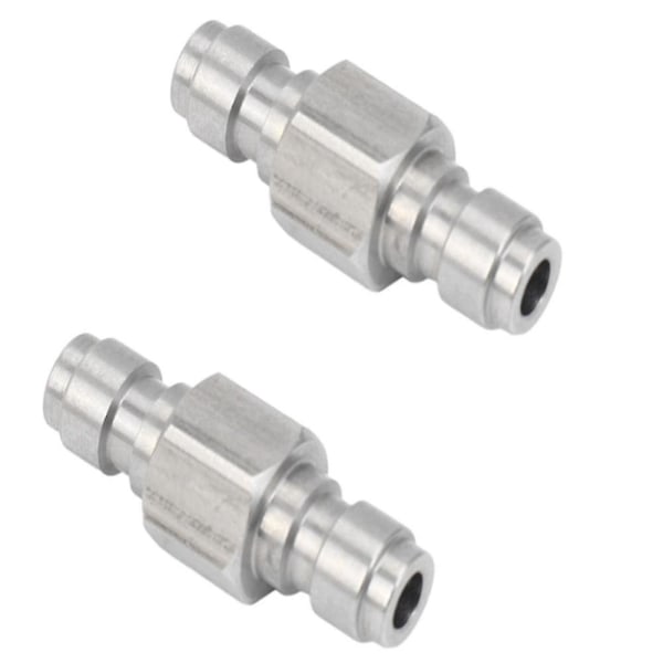 2 stk Luft Pcp Dobbelt Ende Han Quick Disconnect Adapter Rustfrit Stål Dobbelt Han Fyld Nippel