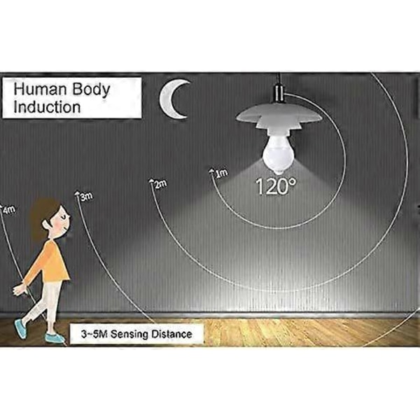 12W E27 PIR Infrarød LED Pære med Bevægelsessensor ON/OFF Automatisk A60 220V 1000lm Svarer til 100W Halogen til Trapper Gang Garage (600