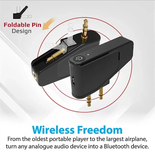 Bluetooth 5.3 Flygplansadapter A2DP-sändare för Aonic 40 50 Trådlös Brusreducering