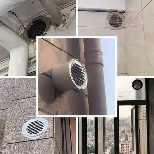 Ventilasjonsvegg Luftdeksel Utvendig Veggventil Deksel 304