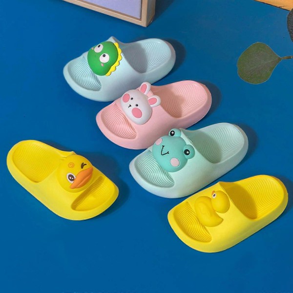 Pojkar Flickor Tofflor Halkfria Mjuka Tjocksulade Tofflor Dusch Badrumstofflor EVA Sula Sandaler (Småbarn/Litet Barn Inre längd 13.5cm)